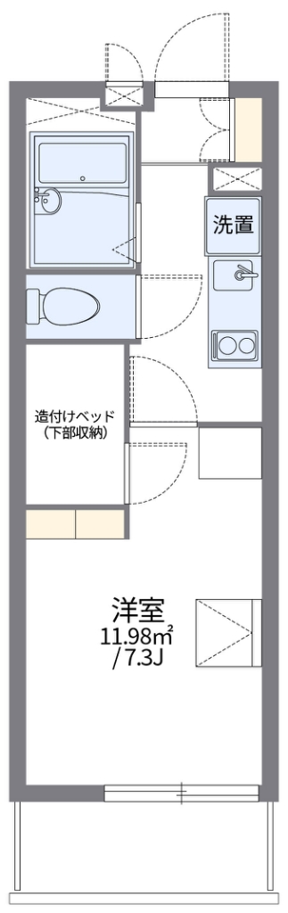 レオパレスレインボー 203号室 間取り