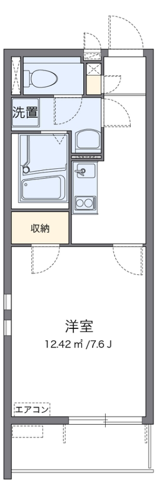 クレイノ山栄ハイツ 301号室 間取り