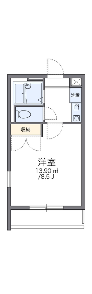 レオパレス宮前 206号室 間取り