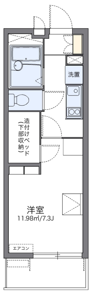 レオパレスヴィーブル 101号室 間取り