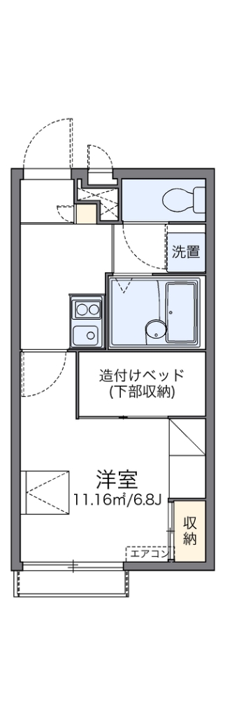 レオパレス坂之台ビレッジ 201号室 間取り