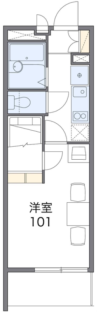 レオパレスサンクワイエット 205号室 間取り