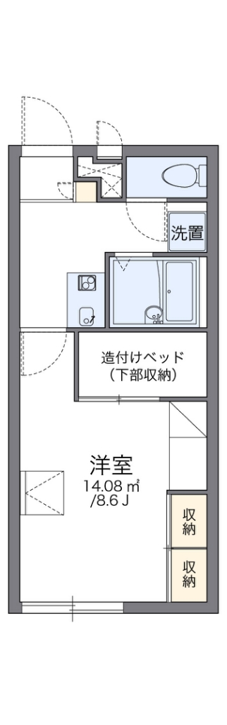 レオパレスサンデンⅣ 208号室 間取り