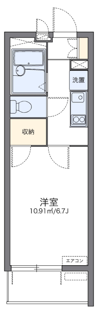 レオパレスヴァンルミエール 204号室 間取り