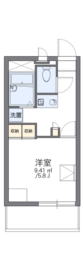 レオパレスゴールドヒルズ 206号室 間取り