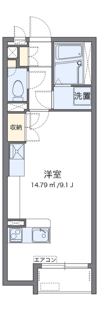 ミランダカーサ 205号室 間取り