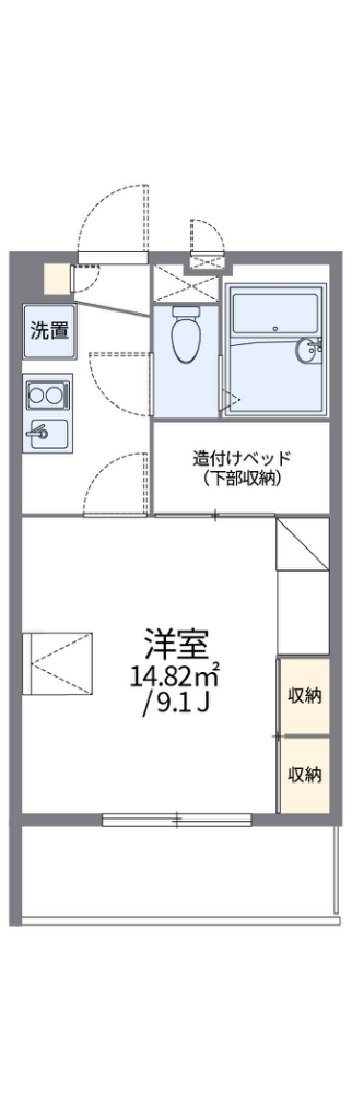 レオパレスクレスト川越 201号室 間取り