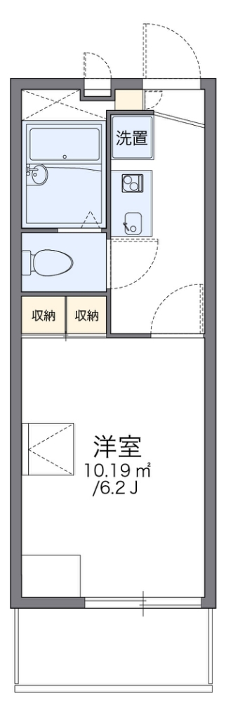 レオパレスパタータ 204号室 間取り