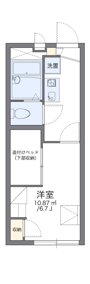 レオパレスアザレーア 104号室 間取り