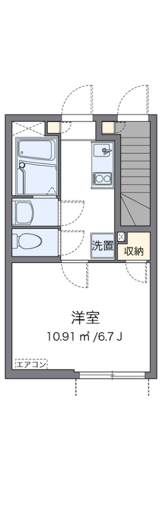 クレイノ葵芳　２号館 106号室 間取り