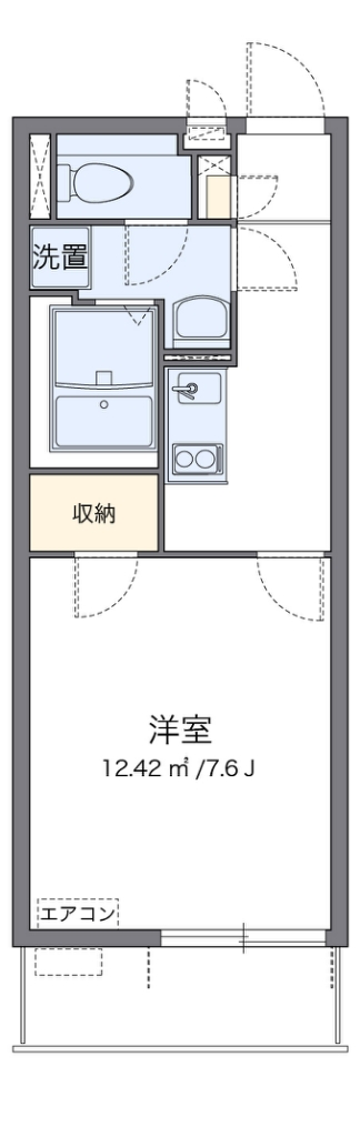 クレイノウィステリア 303号室 間取り