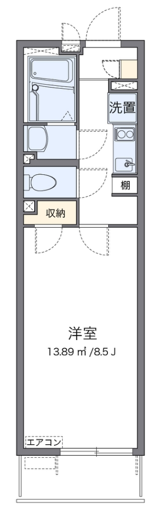 レオネクストヴァレッタ 303号室 間取り