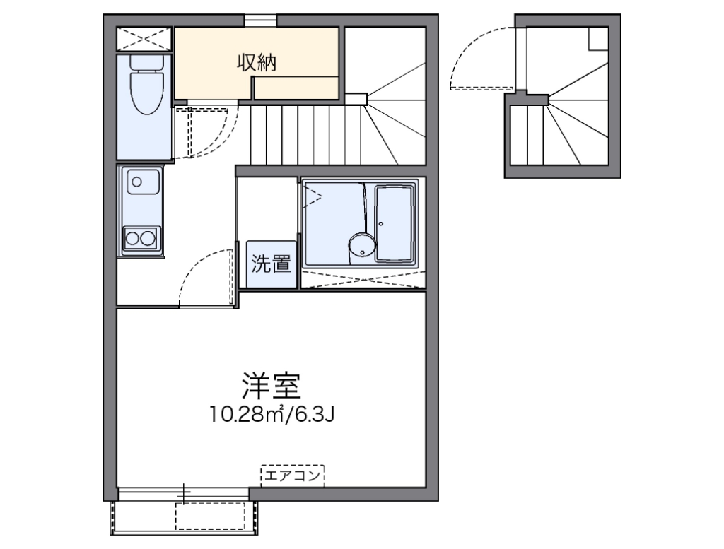 レオネクストラーラ 205号室 間取り