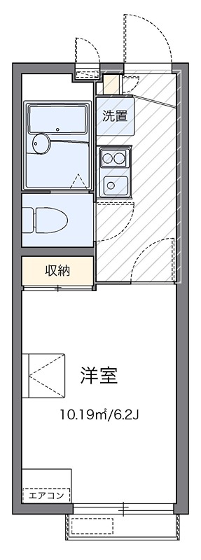 莉花ハイム 202号室 間取り