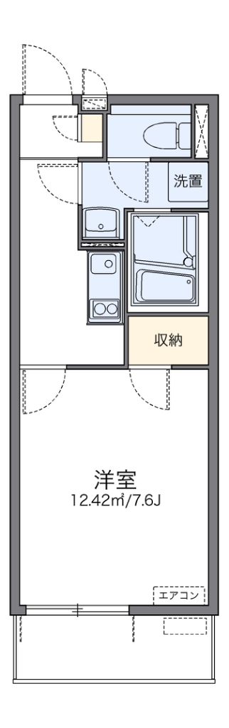 レオネクストコヅチⅥ 102号室 間取り