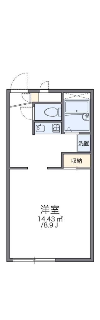 レオパレスグロリアスⅡ 107号室 間取り