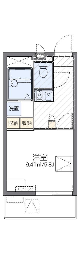 レオパレス小池 108号室 間取り