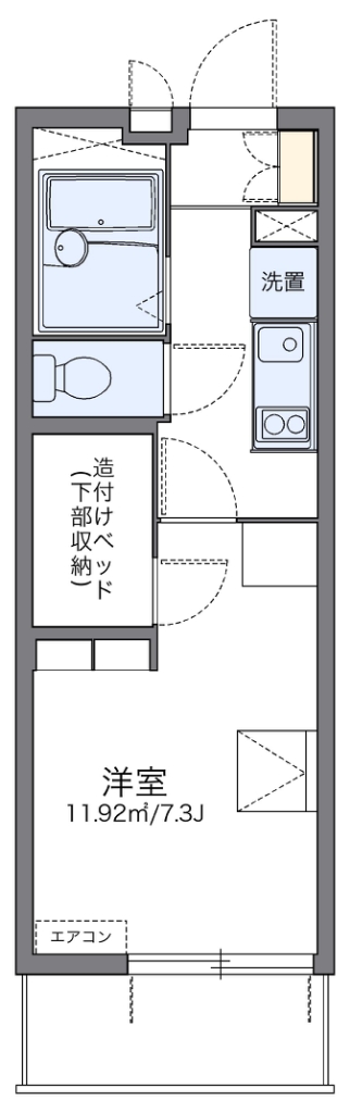 レオパレスＫウッズⅡ 102号室 間取り