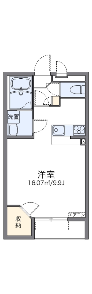 レオネクストストリームブライト 205号室 間取り