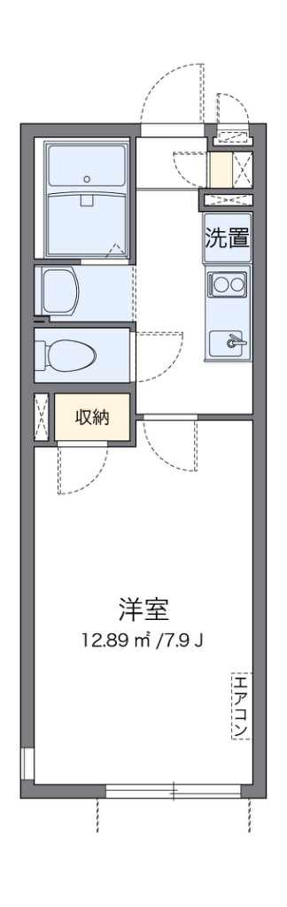 クレイノリズィエールⅡ 203号室 間取り