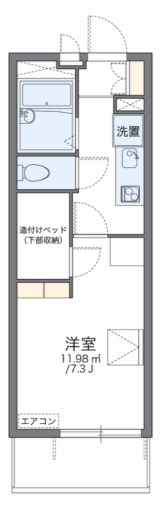 レオパレスシンメイ加須 302号室 間取り