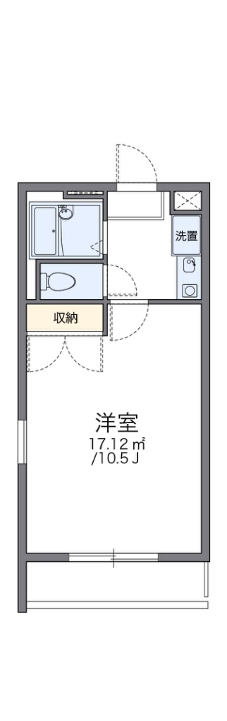 レオパレス柿ノ木 107号室 間取り