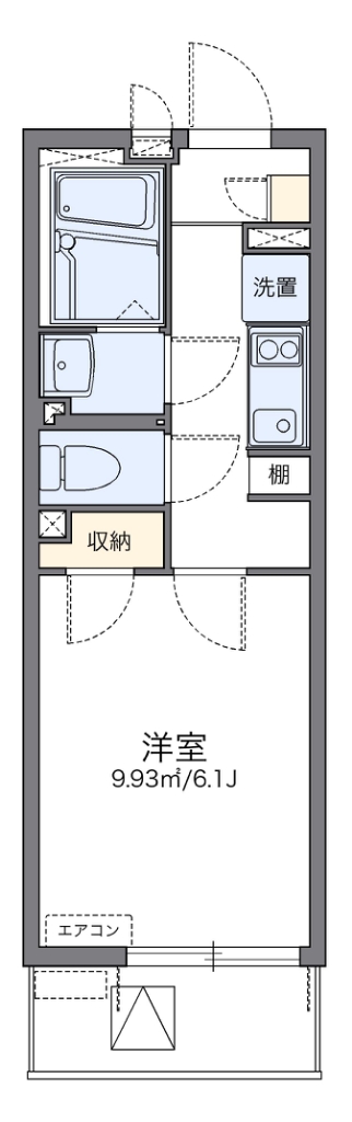 レオネクストラグレージュⅢ 308号室 間取り