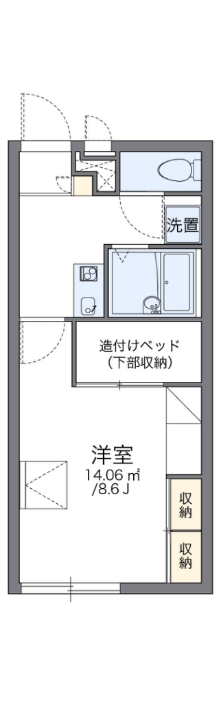 レオパレスサンイーグル 202号室 間取り