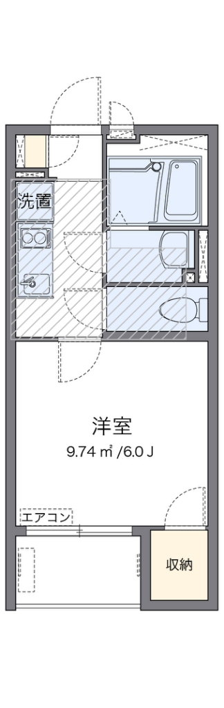 ミランダＬＵＡＮＡ 104号室 間取り