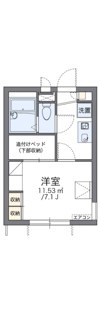 レオパレスピノ 102号室 間取り