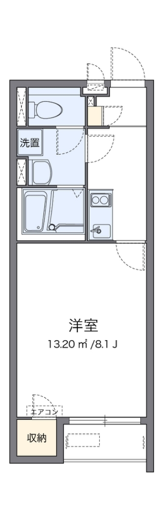 クレイノバンブー　グローブ 206号室 間取り