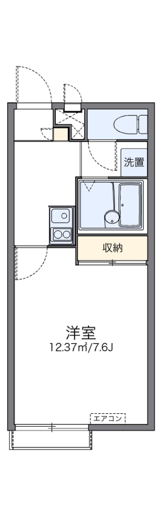 レオパレス末広タウニー 202号室 間取り