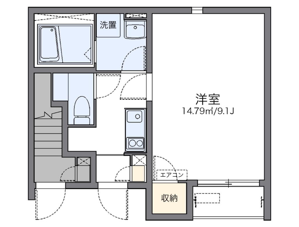 レオネクストヒルズ　ＫＳＭ 102号室 間取り