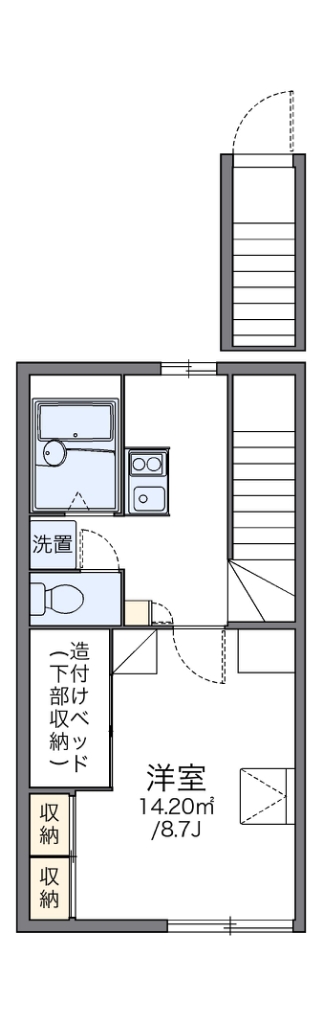 レオパレスウィステーリア平和台 202号室 間取り