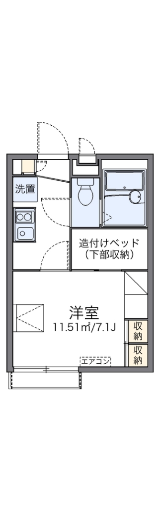 レオパレスグレース 202号室 間取り