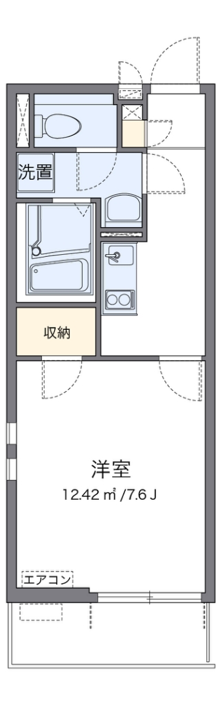 クレイノグラシアス　ワン 101号室 間取り