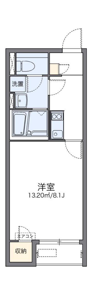 レオネクスト花水台 206号室 間取り