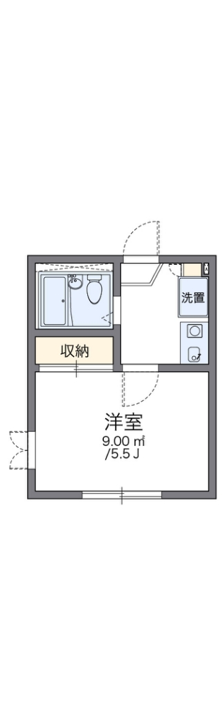 レオパレスデルニエ 208号室 間取り