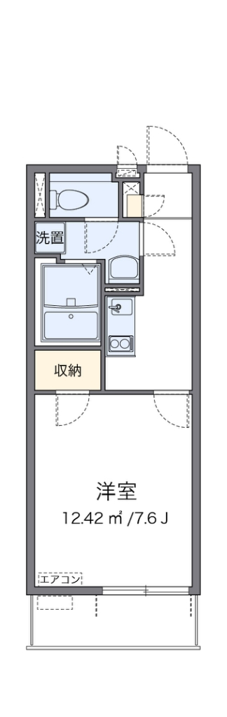 クレイノ氷川の杜 205号室 間取り