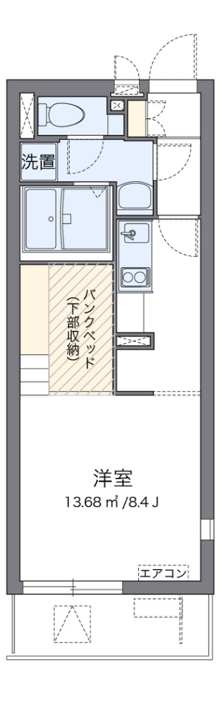 ミランダエレガンス 101号室 間取り