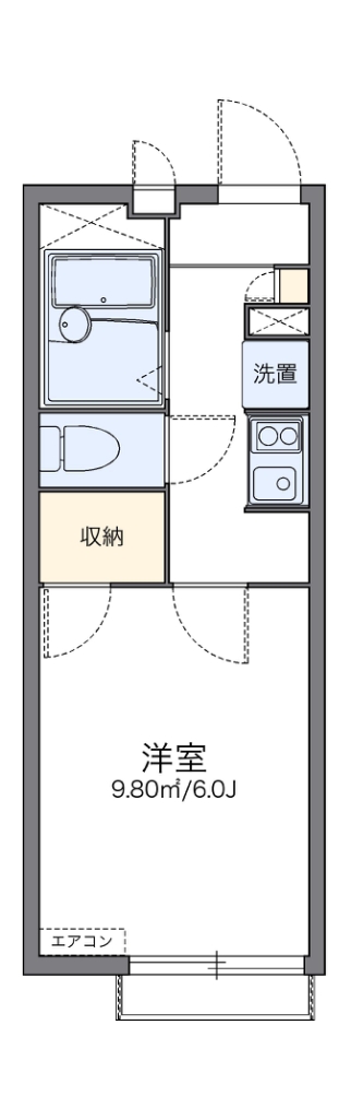 レオパレスプリムヴェール 207号室 間取り