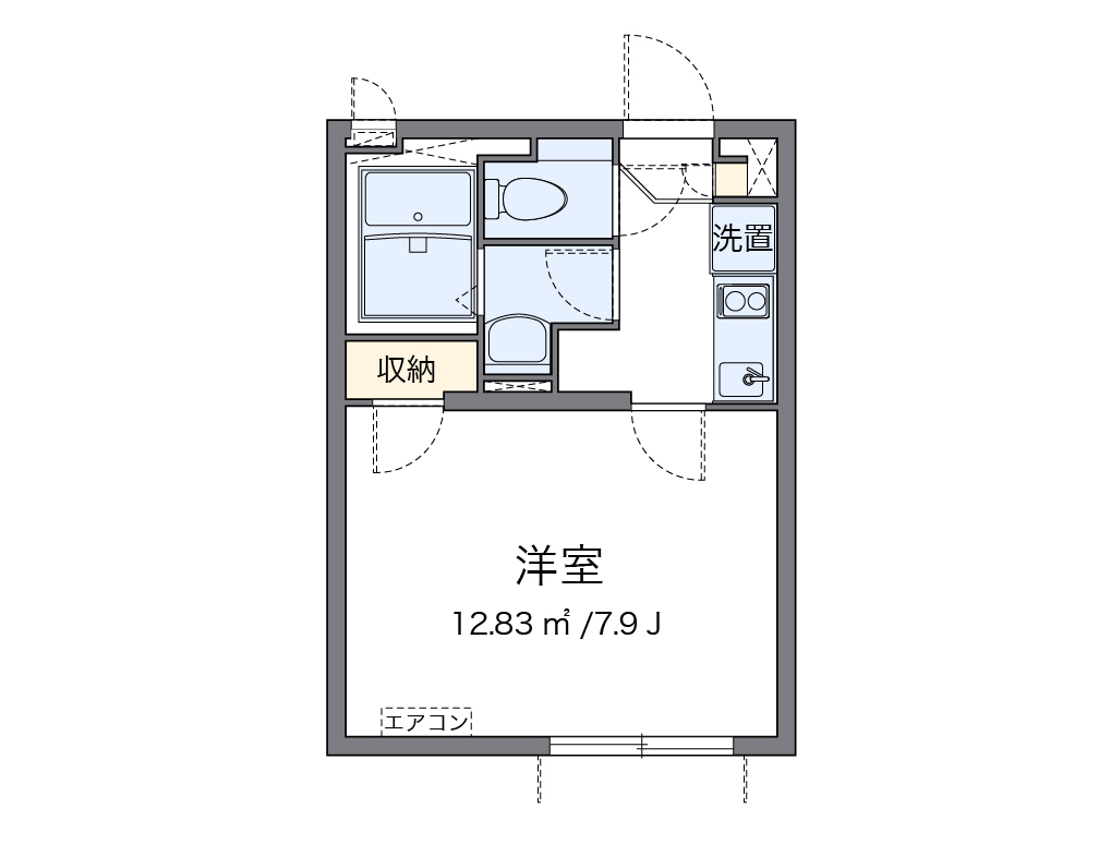 クレイノタイキョウ 101号室 間取り