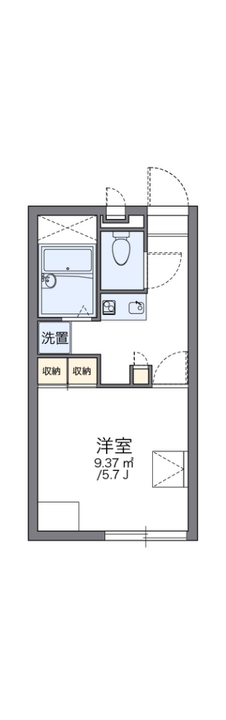 レオパレスエクレール 203号室 間取り