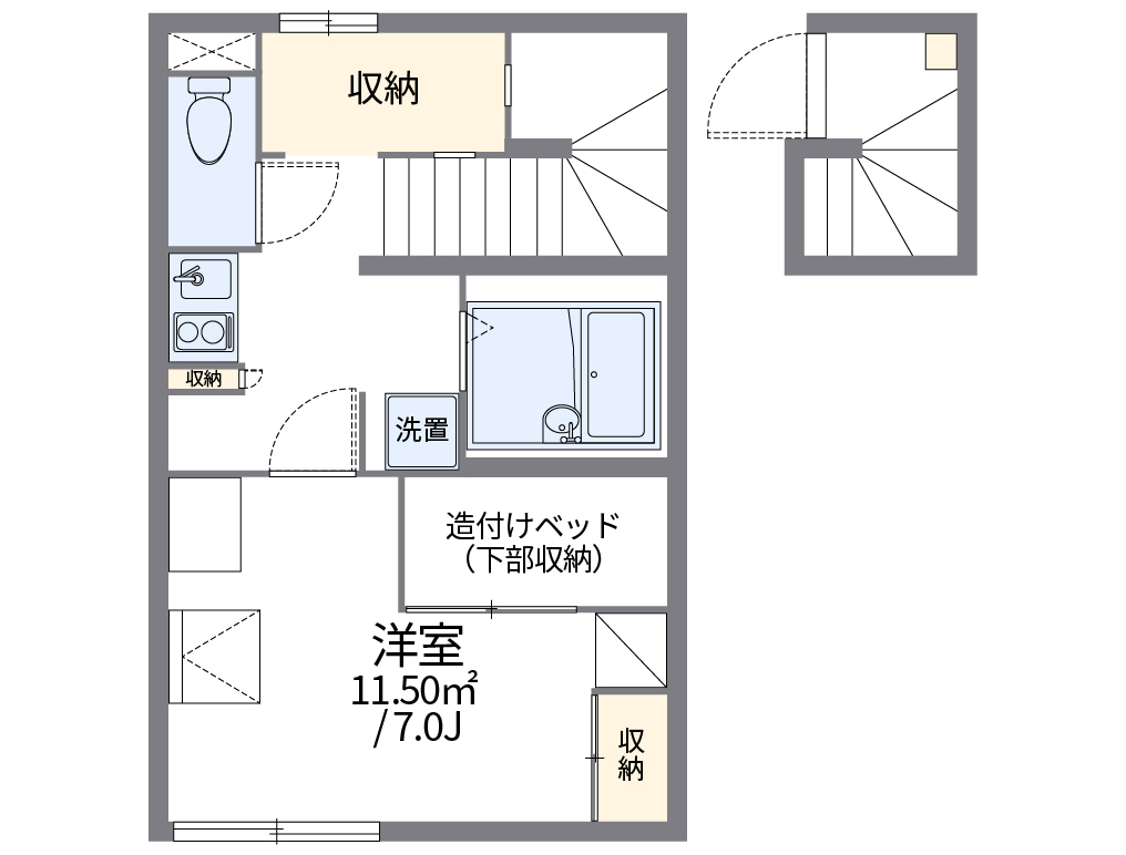 レオパレス冬月花Ⅰ 203号室 間取り