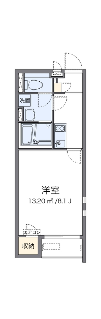 クレイノレインボー上竹Ⅱ 201号室 間取り