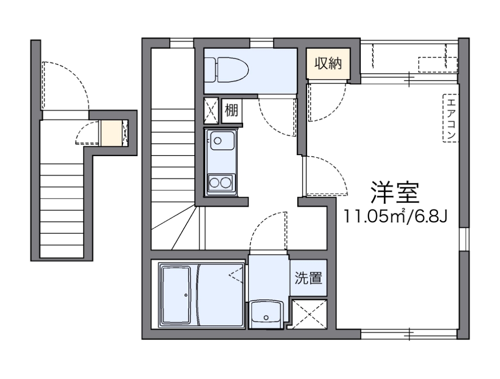 レオネクストトミー 202号室 間取り