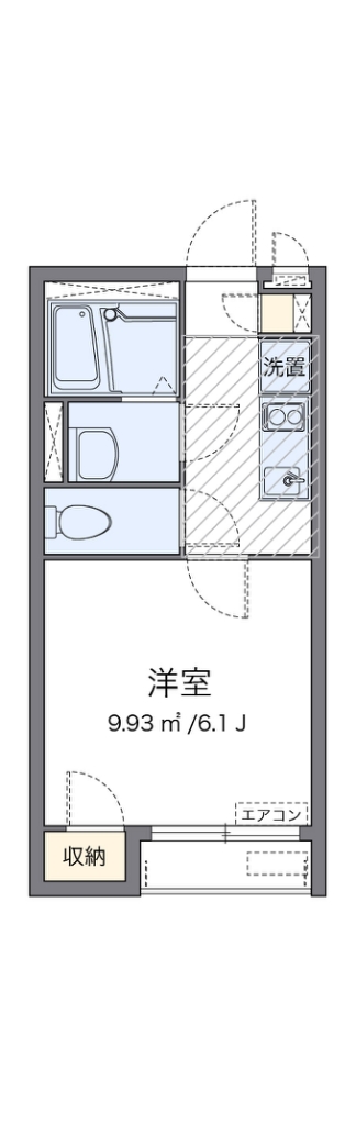 クレイノｍｚ三河島 103号室 間取り