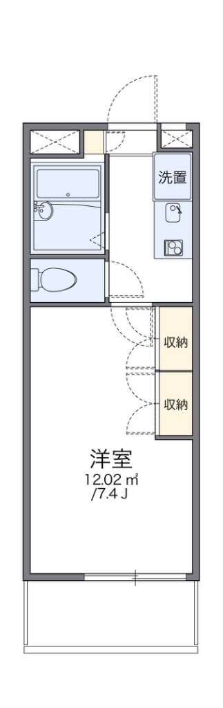 レオパレスミレニアム 204号室 間取り