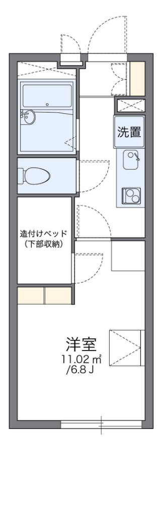 レオパレスププレ 104号室 間取り