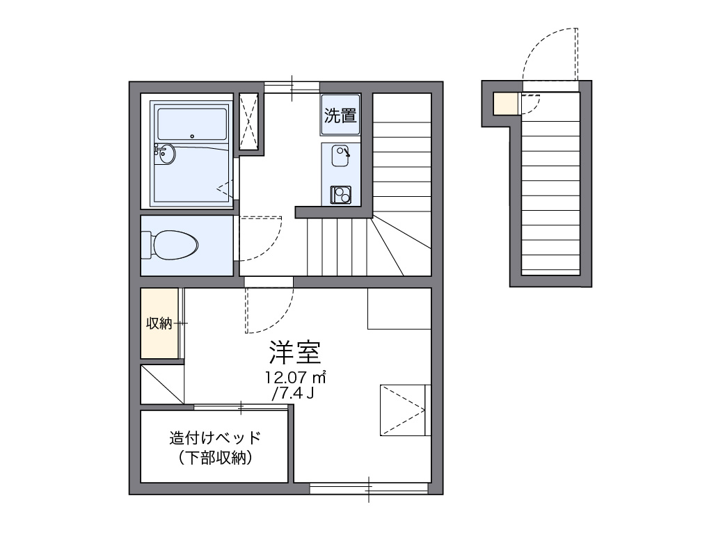 レオパレスＥＡＳＴ 203号室 間取り